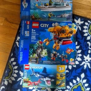 Ocean shark Lego set of three